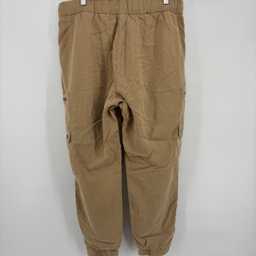 Banana Republic Cargo Joggers Women‎ Large Tan Tencel Lyocell Utility Gorpcore - Picture 7 of 7